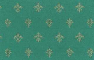 Dollhouse Miniature Wallpaper, Majestic, Emerald